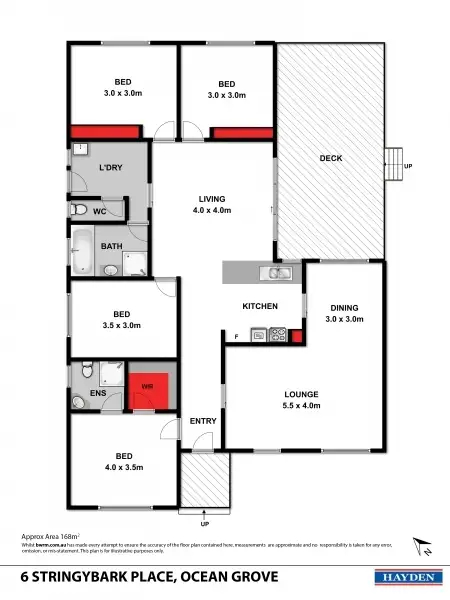 Floorplan of Homely house listing, 6 Stringybark Place, Ocean Grove VIC 3226