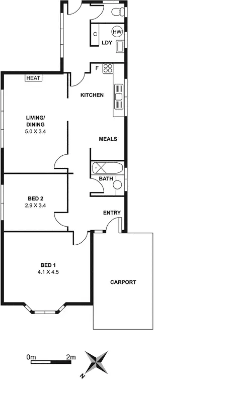 Floorplan of Homely house listing, 107 Hutton Street, Thornbury VIC 3071