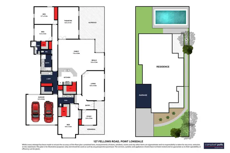 Floorplan of Homely house listing, 127 Fellows Road, Point Lonsdale VIC 3225