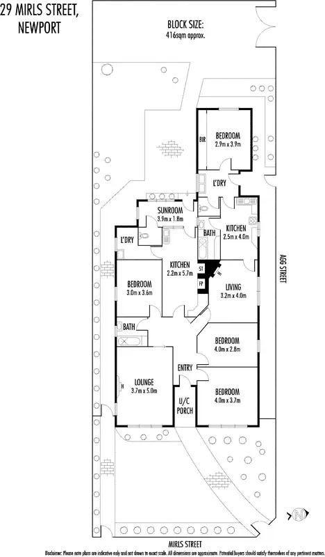 Floorplan of Homely house listing, 29 Mirls Street, Newport VIC 3015