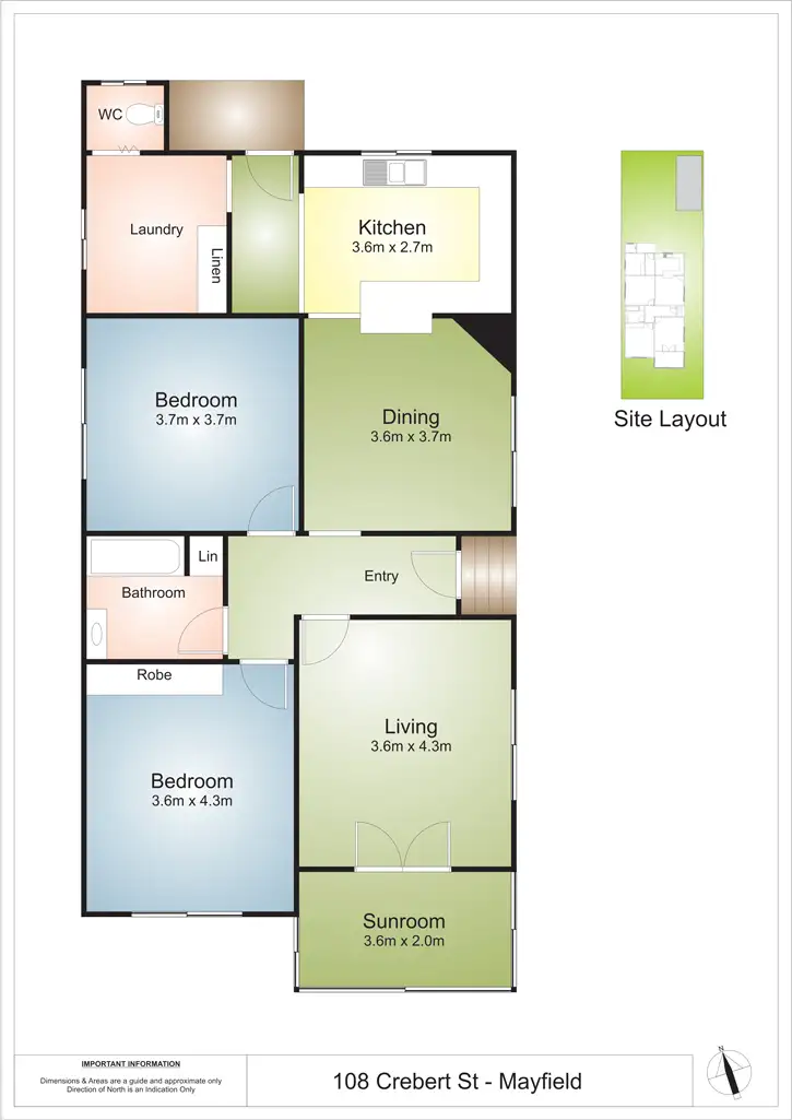 Floorplan of Homely house listing, 108 Crebert Street, Mayfield NSW 2304