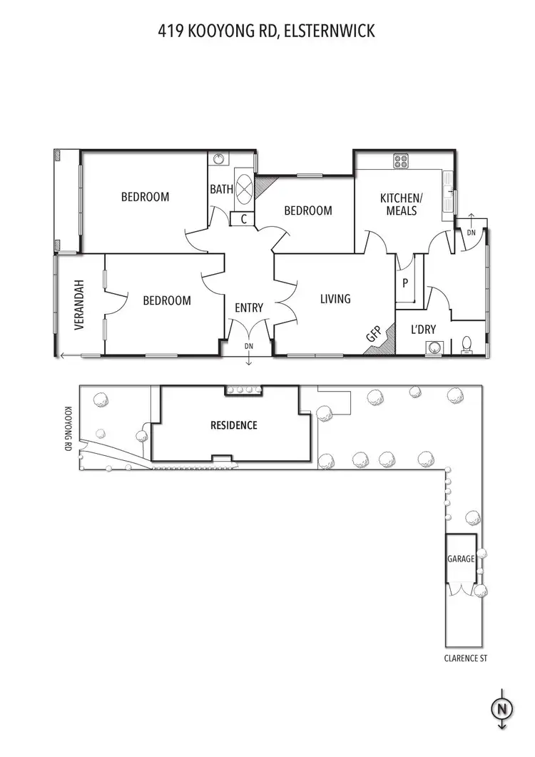 Floorplan of Homely house listing, 419 Kooyong Road, Elsternwick VIC 3185