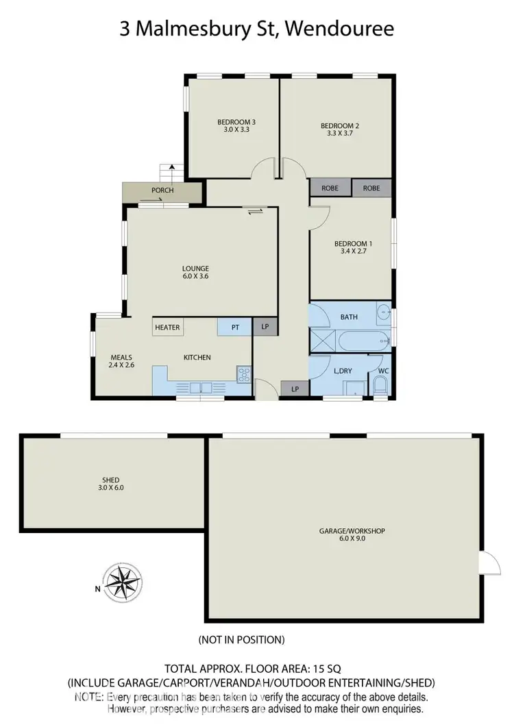 Floorplan of Homely house listing, 3 Malmesbury Street, Wendouree VIC 3355