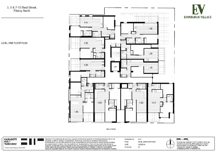 Floorplan of Homely apartment listing, 1.05/3-15 Reid Street, Fitzroy North VIC 3068