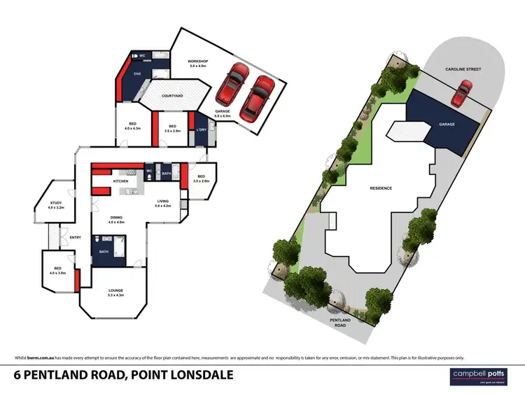 Floorplan of Homely house listing, 6 Pentland Road, Point Lonsdale VIC 3225