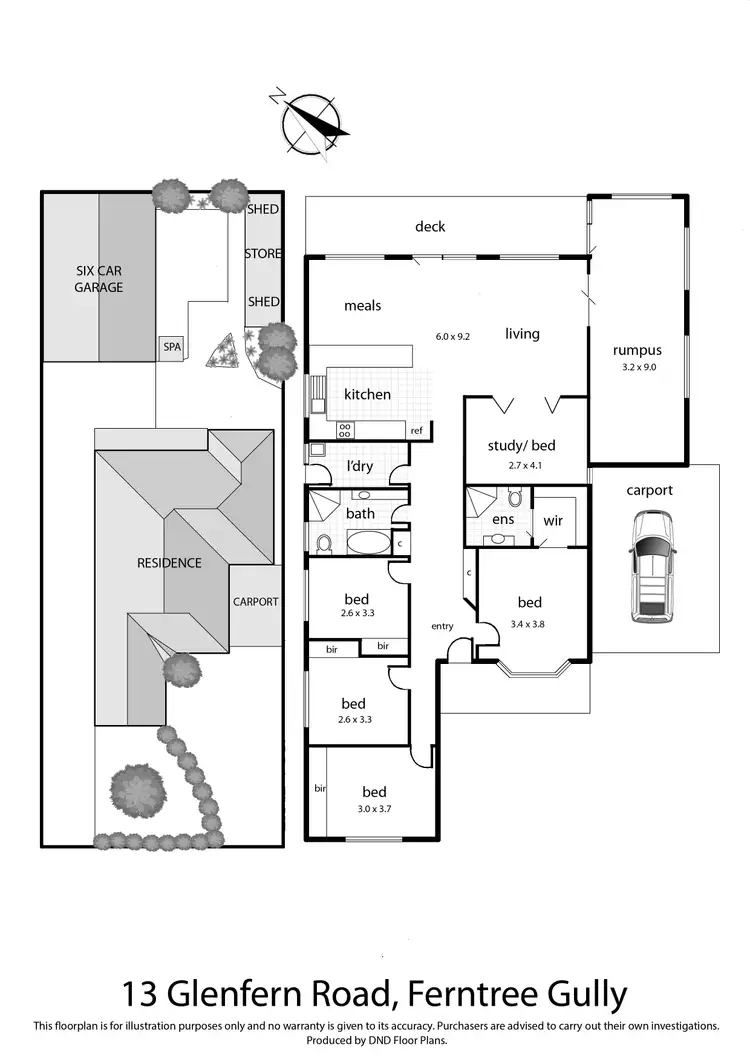 Floorplan of Homely house listing, 13 Glenfern Road, Ferntree Gully VIC 3156