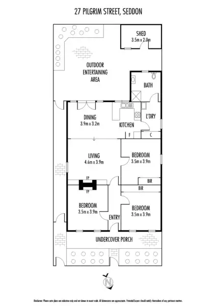 Floorplan of Homely house listing, 27 Pilgrim Street, Seddon VIC 3011