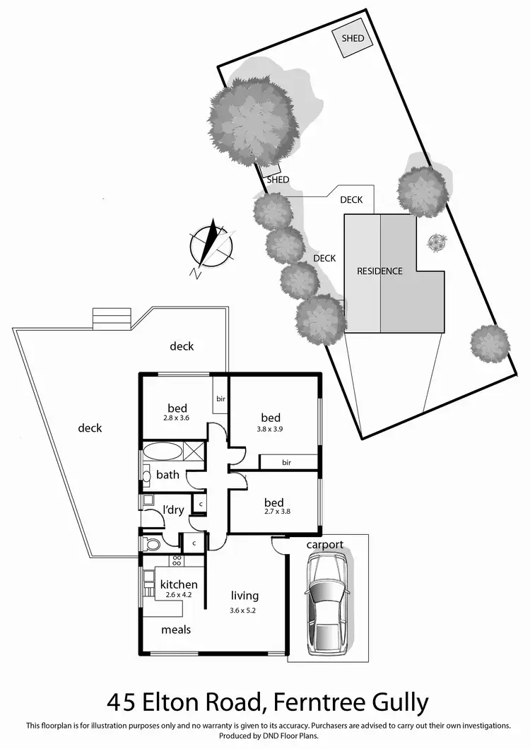 Floorplan of Homely house listing, 45 Elton Road, Ferntree Gully VIC 3156