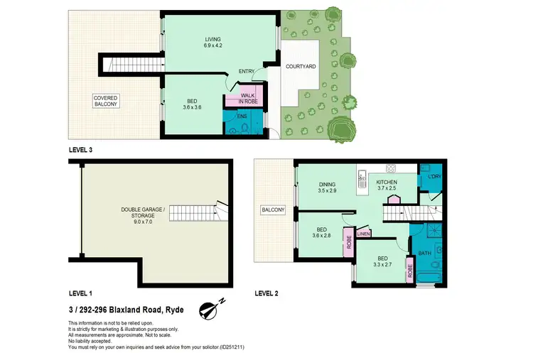 Floorplan of Homely townhouse listing, 3/292 - 296 Blaxland Road, Ryde NSW 2112