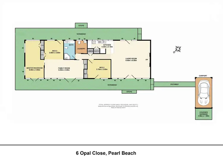 Floorplan of Homely house listing, 6 Opal Close, Pearl Beach NSW 2256