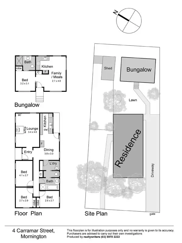 Floorplan of Homely house listing, 4 Carramar Street, Mornington VIC 3931