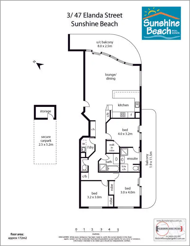 Floorplan of Homely unit listing, 3/47 Elanda Street, Sunshine Beach QLD 4567