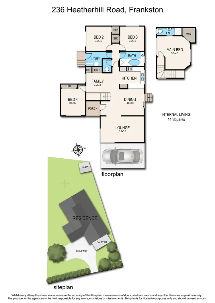 Floorplan of Homely house listing, 236 Heatherhill Road, Frankston VIC 3199