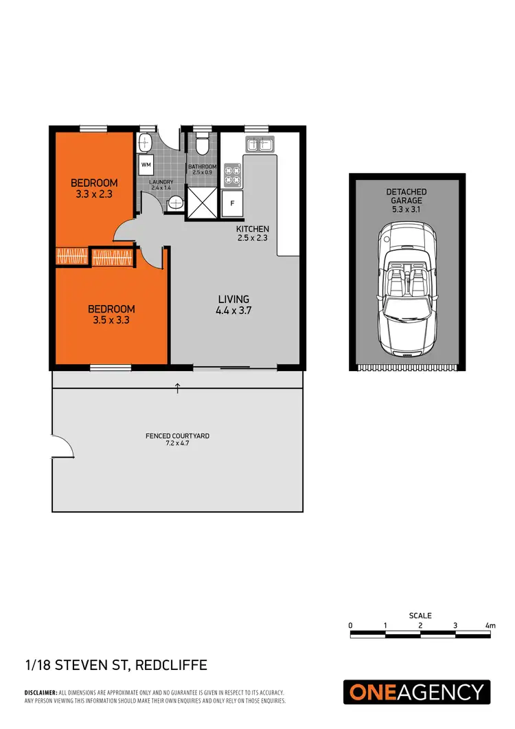 Floorplan of Homely unit listing, 1/18 Steven Street, Redcliffe QLD 4020