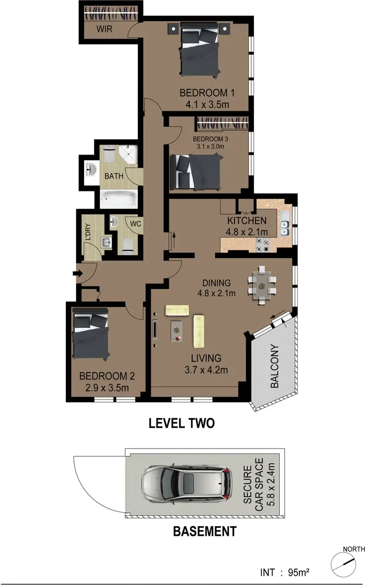 Floorplan of Homely apartment listing, 16/4 The Boulevarde, Brighton-le-sands NSW 2216