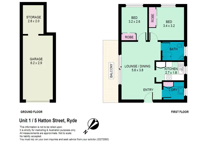 Floorplan of Homely unit listing, 1/5 Hatton Street, Ryde NSW 2112