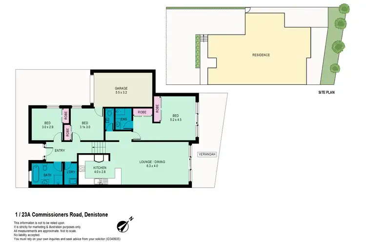 Floorplan of Homely villa listing, 1/23a Commissioners Road, Denistone NSW 2114