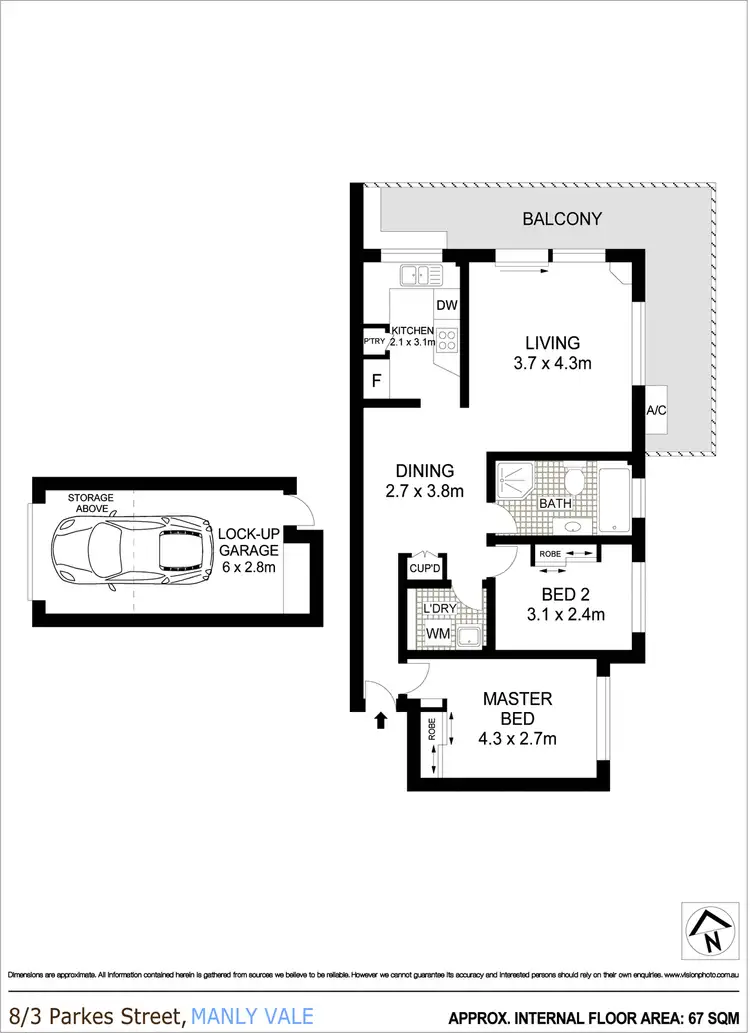 Floorplan of Homely apartment listing, 8/3-5 Parkes Street, Manly Vale NSW 2093