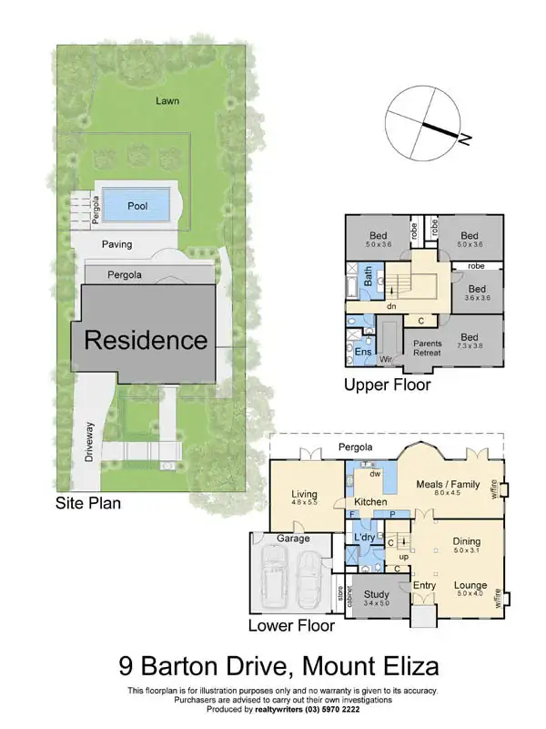 Floorplan of Homely house listing, 9 Barton Drive, Mount Eliza VIC 3930