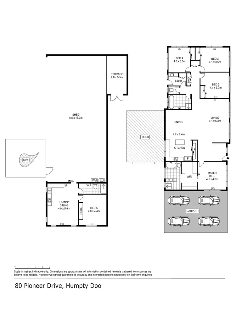 Floorplan of Homely house listing, 80 Pioneer Drive, Humpty Doo NT 836