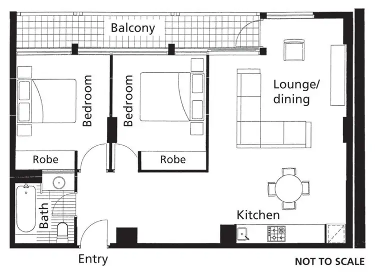 Floorplan of Homely apartment listing, 201A/158 Albert Street, East Melbourne VIC 3002