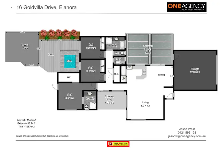 Floorplan of Homely house listing, 16 Goldvilla Drive, Elanora QLD 4221