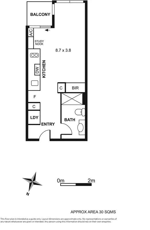 Floorplan of Homely apartment listing, 2504/220 Spencer Street, Melbourne VIC 3000