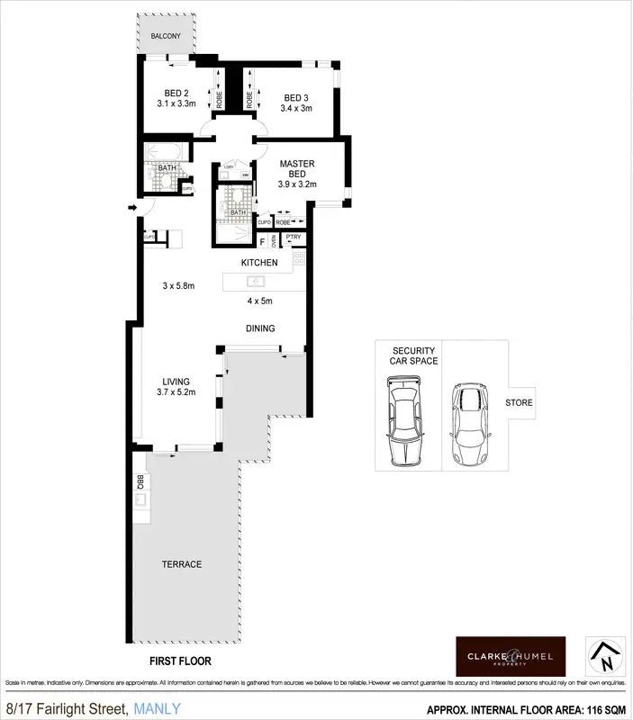 Floorplan of Homely apartment listing, 8/17 Fairlight Street, Manly NSW 2095