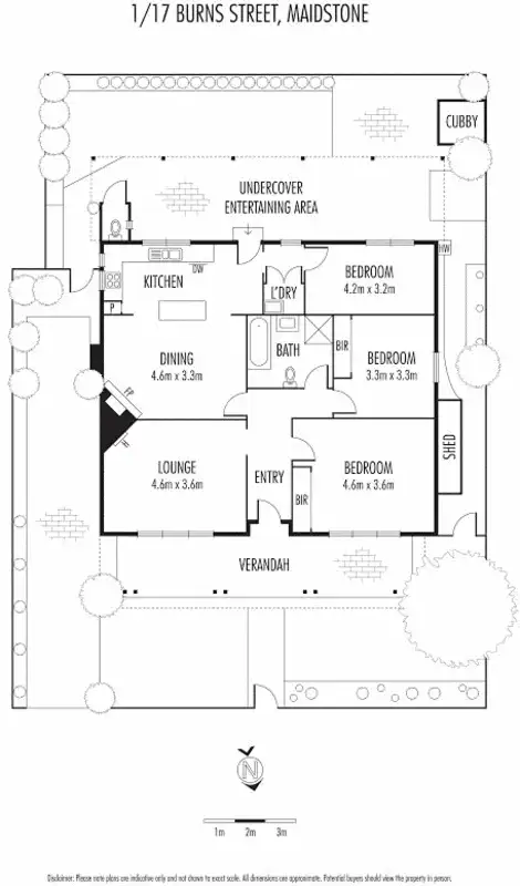 Floorplan of Homely house listing, 1/17 Burns Street, Maidstone VIC 3012