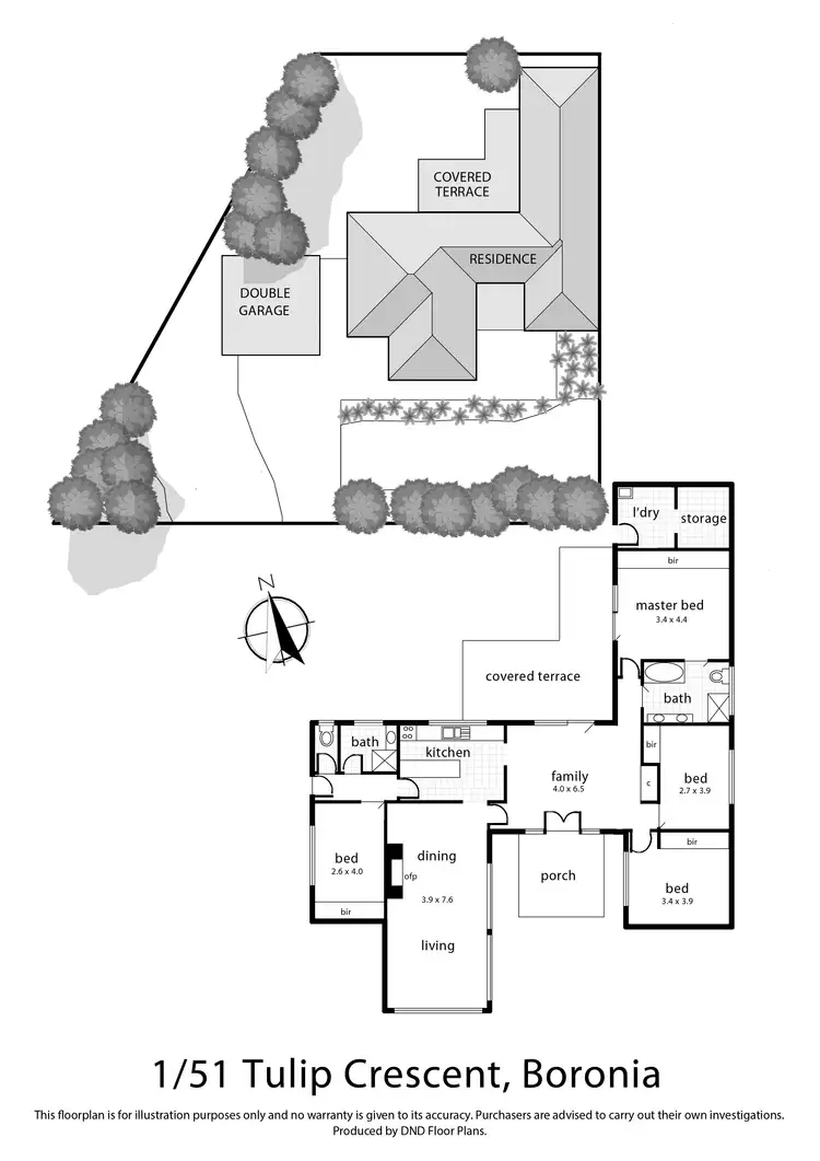 Floorplan of Homely house listing, 51 Tulip Crescent, Boronia VIC 3155