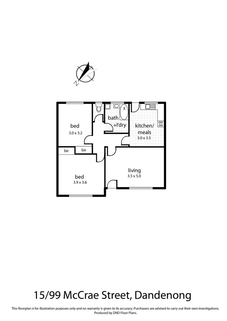 Floorplan of Homely apartment listing, 15/99 McCrae Street, Dandenong VIC 3175