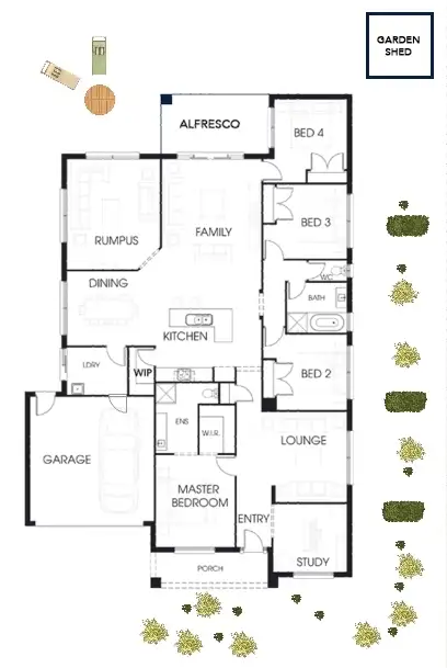 Floorplan of Homely house listing, 1 Aspera Place, Cranbourne North VIC 3977