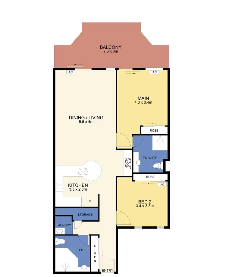 Floorplan of Homely unit listing, 42/5 Cardona Court, Darwin NT 800