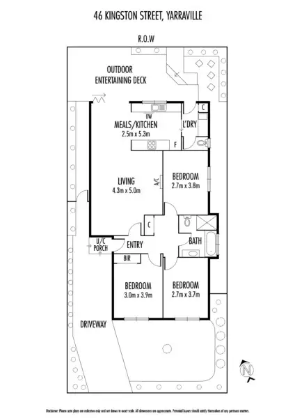 Floorplan of Homely house listing, 46 Kingston Street, Yarraville VIC 3013