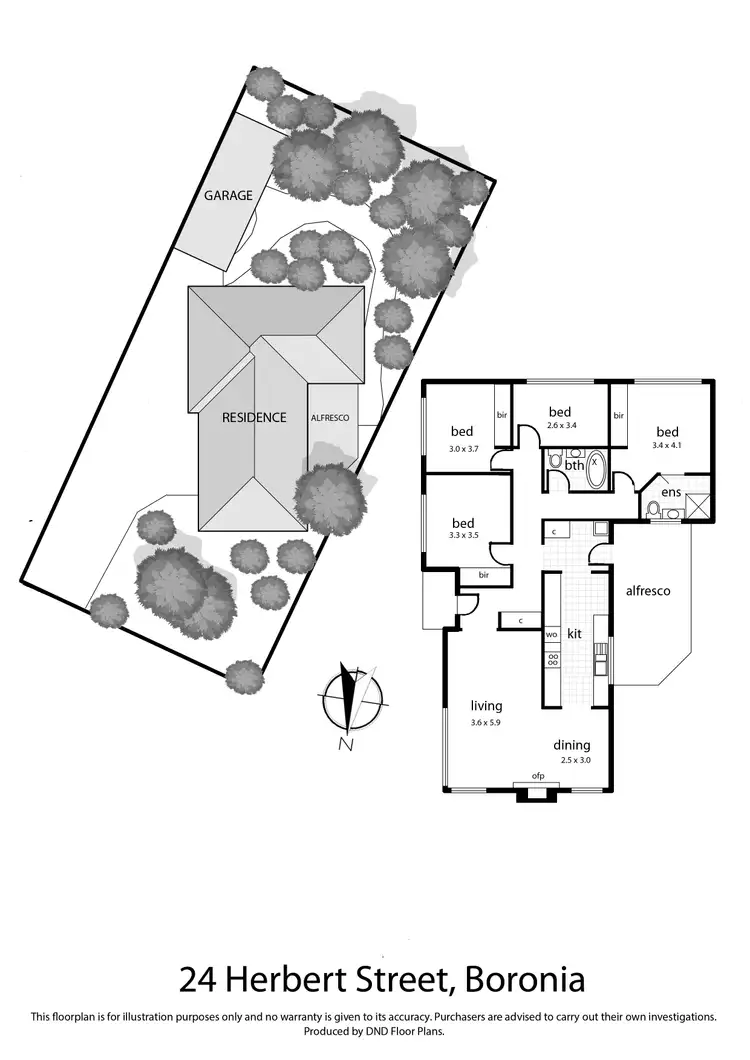 Floorplan of Homely house listing, 24 Herbert Street, Boronia VIC 3155