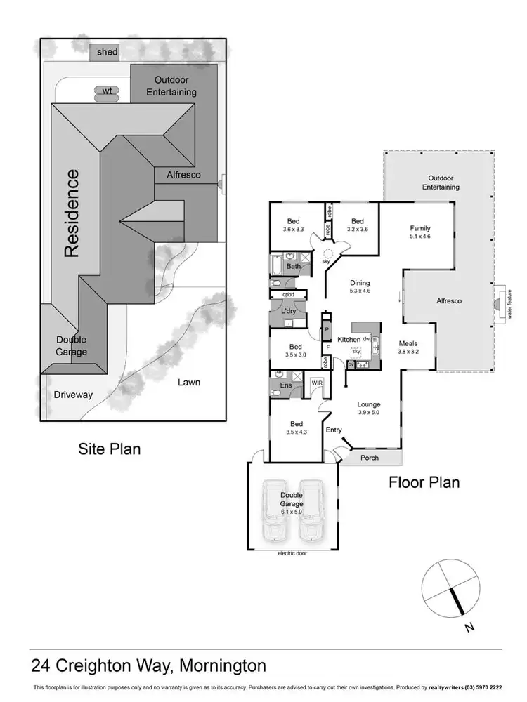 Floorplan of Homely house listing, 24 Creighton Way, Mornington VIC 3931