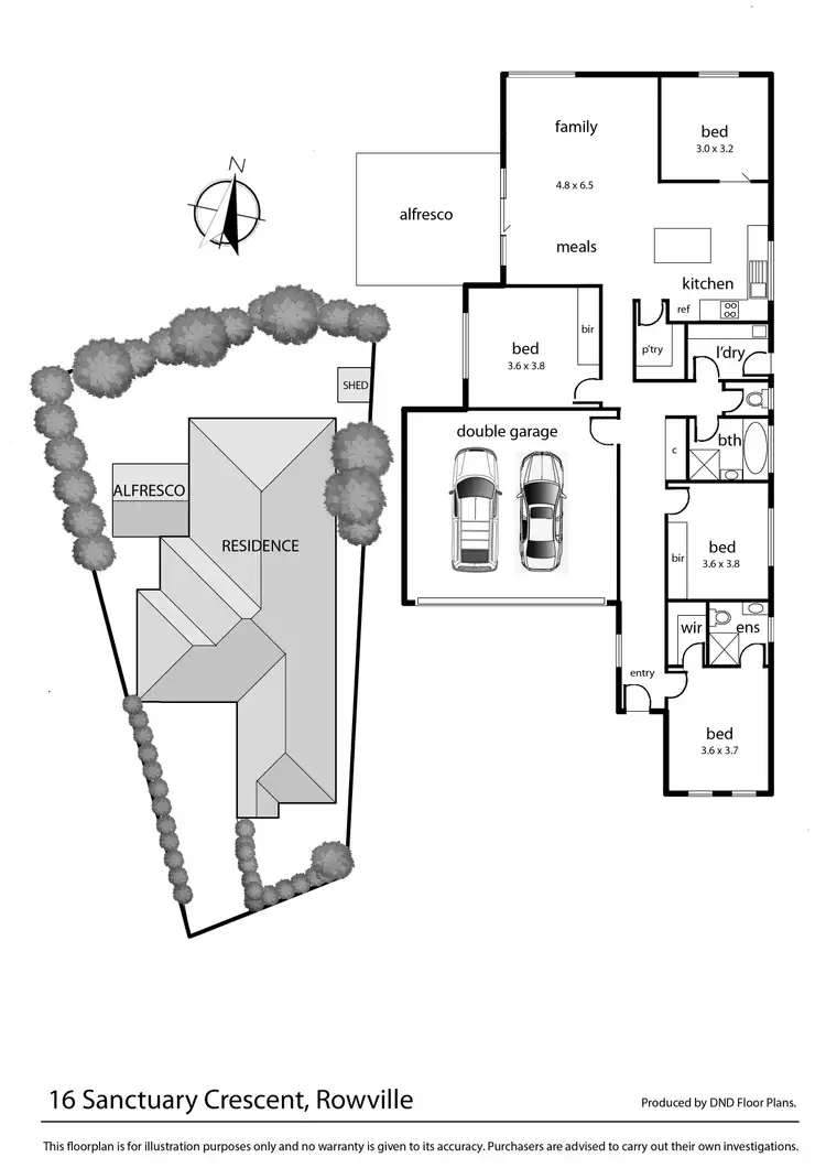 Floorplan of Homely house listing, 16 Sanctuary Crescent, Rowville VIC 3178
