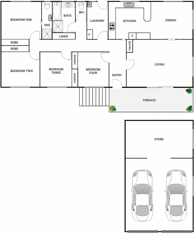 Floorplan of Homely house listing, 18 Parkhill Street, Pearce ACT 2607