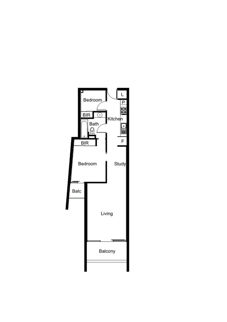 Floorplan of Homely apartment listing, 312/99 Nott Street, Port Melbourne VIC 3207