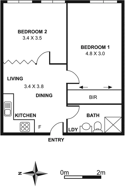 Floorplan of Homely apartment listing, 304/441 Lonsdale Street, Melbourne VIC 3000