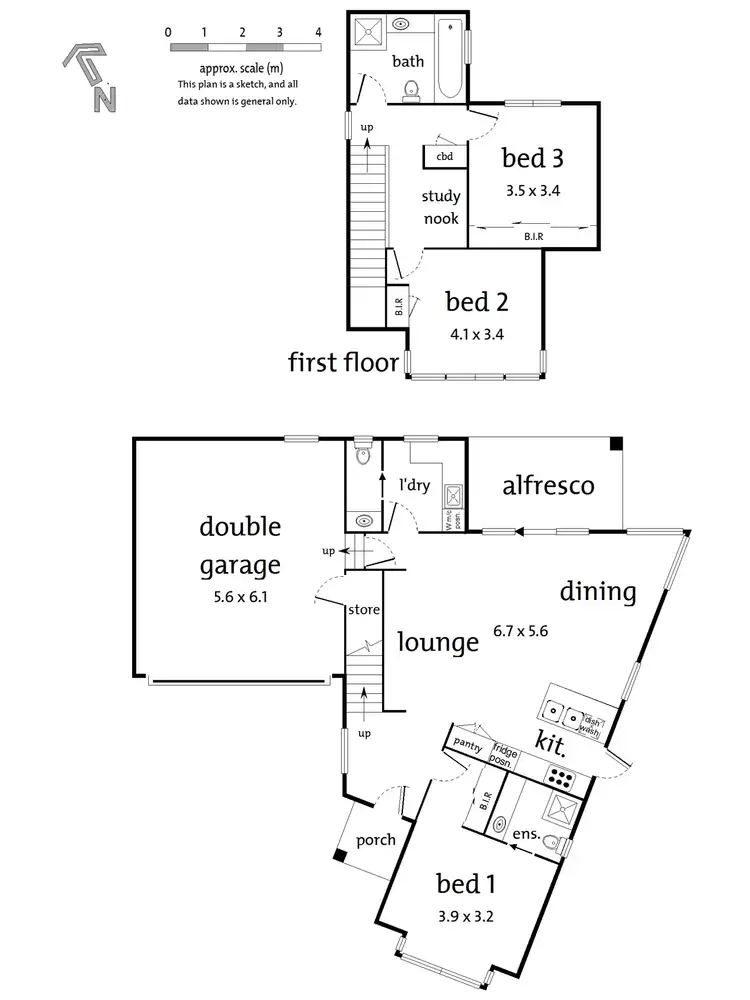 Floorplan of Homely townhouse listing, 4/59 Rosella Street, Doncaster East VIC 3109