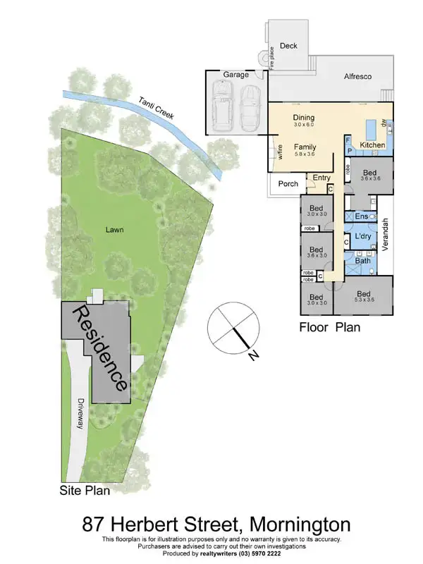 Floorplan of Homely house listing, 87 Herbert Street, Mornington VIC 3931