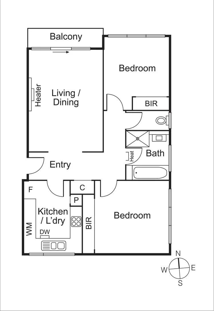Floorplan of Homely apartment listing, 4/3 Wando Grove, St Kilda East VIC 3183