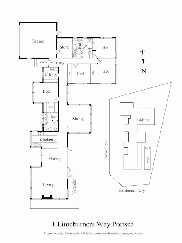 Floorplan of Homely house listing, 1 Limeburners Way, Portsea VIC 3944