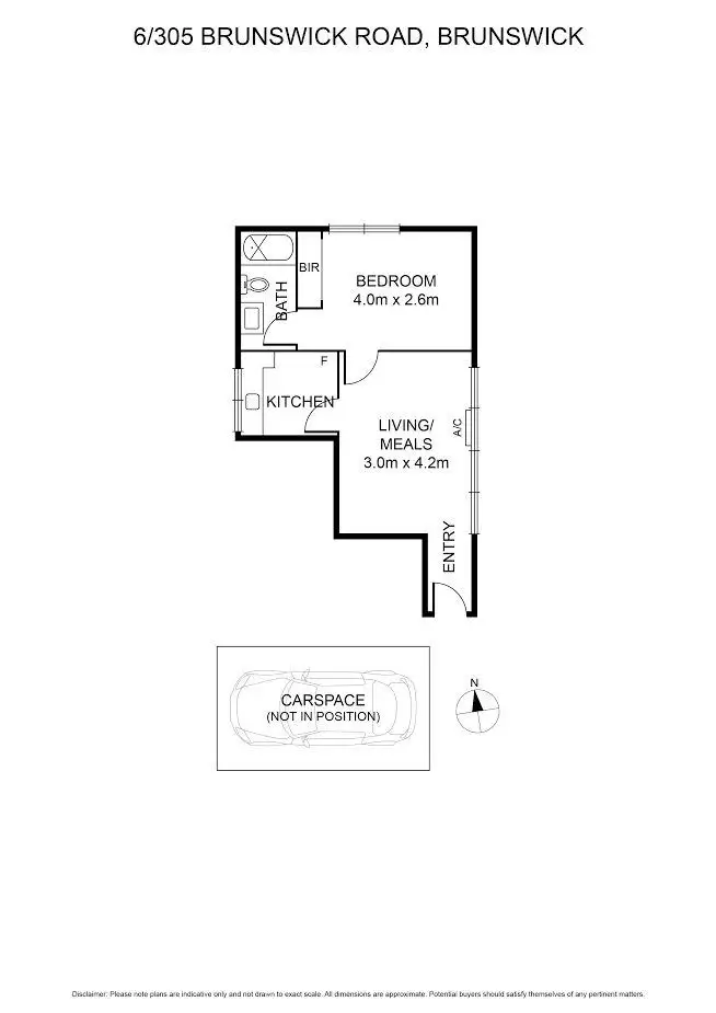 Floorplan of Homely apartment listing, 6/305 Brunswick Road, Brunswick VIC 3056