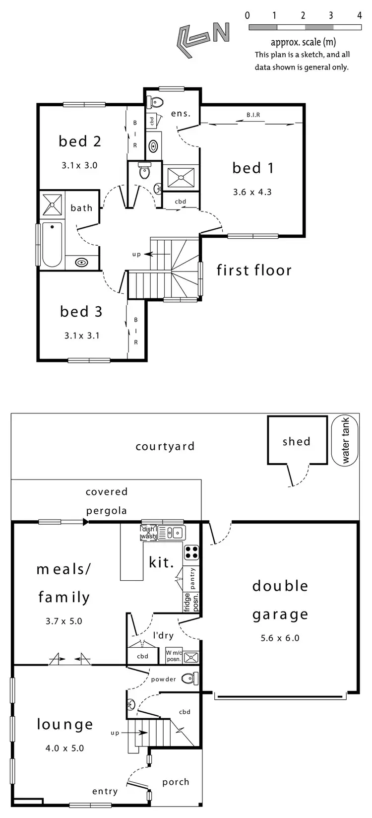 Floorplan of Homely townhouse listing, 2/95 George Street, Doncaster East VIC 3109