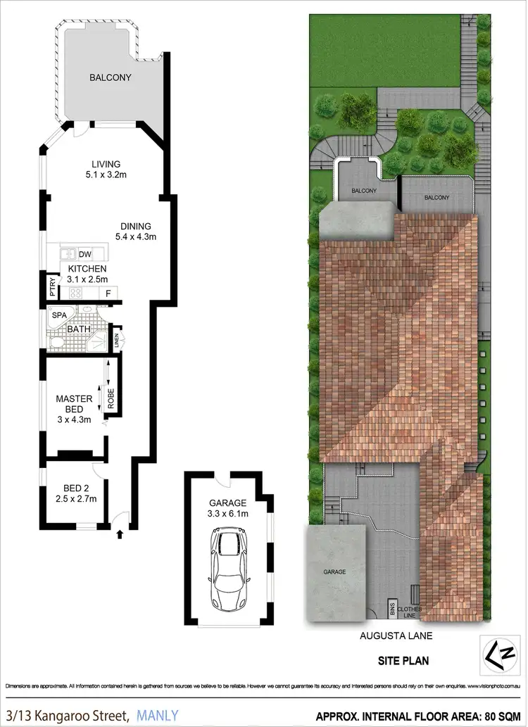 Floorplan of Homely apartment listing, 3/13 Kangaroo Street, Manly NSW 2095