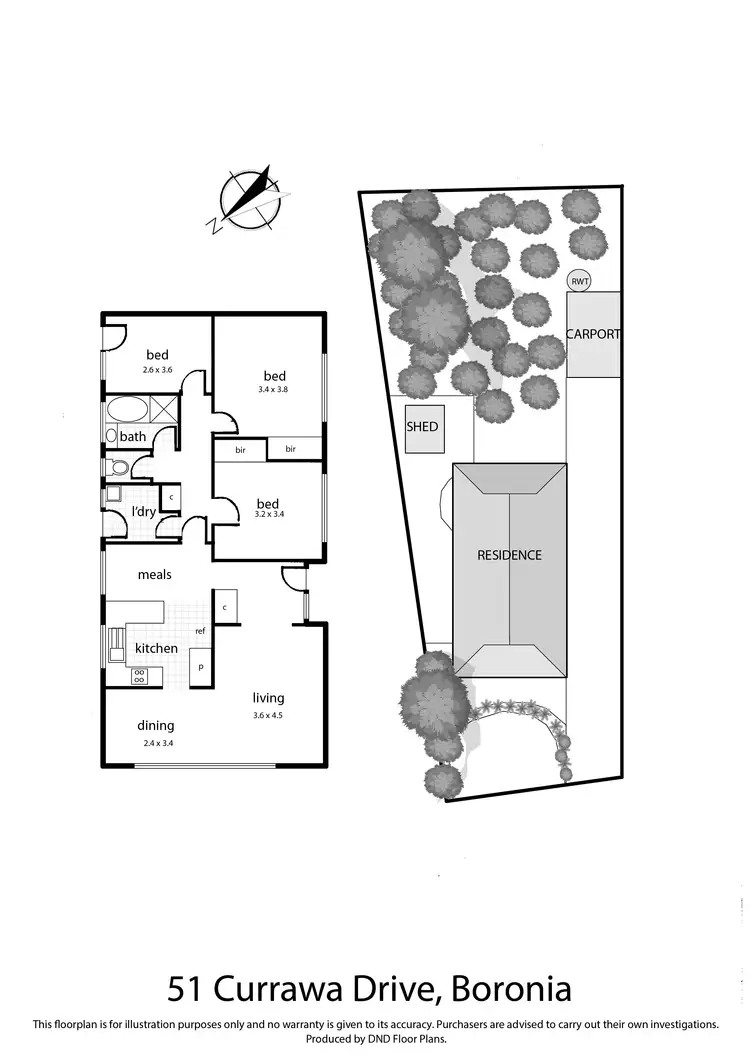Floorplan of Homely house listing, 51 Currawa Drive, Boronia VIC 3155