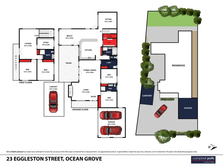 Floorplan of Homely house listing, 23 Eggleston Street, Ocean Grove VIC 3226