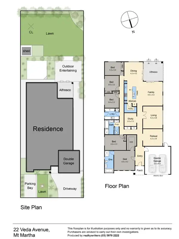 Floorplan of Homely house listing, 22 Veda Avenue, Mount Martha VIC 3934